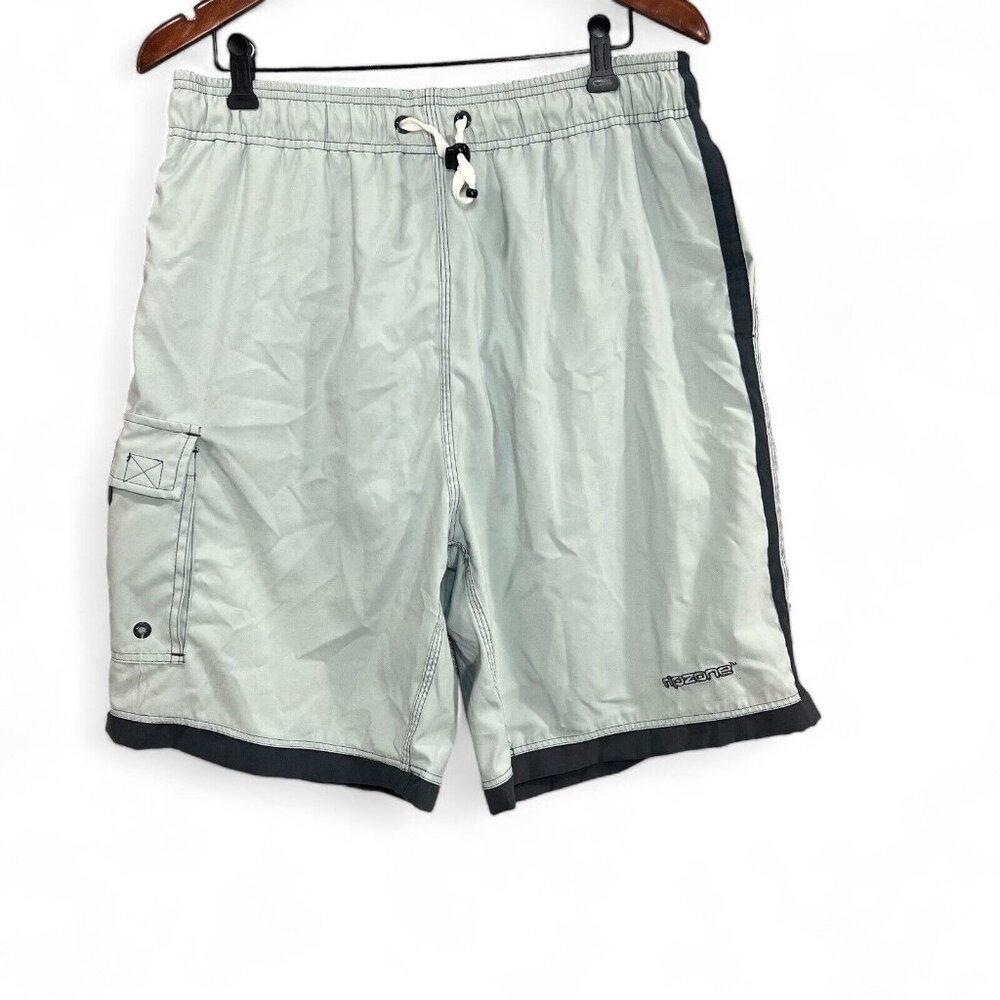 Rip Zone Board Shorts Men Size L Cargo Mid Thigh Drawstring Outdoor Swim Surf